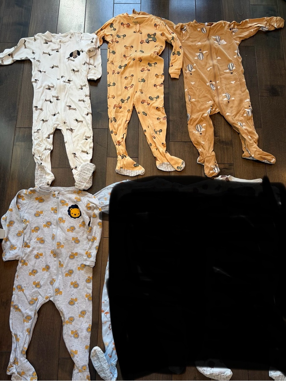 4 Pekkle Kids Footed One-Piece in Yellow and Cream - Sleepwear